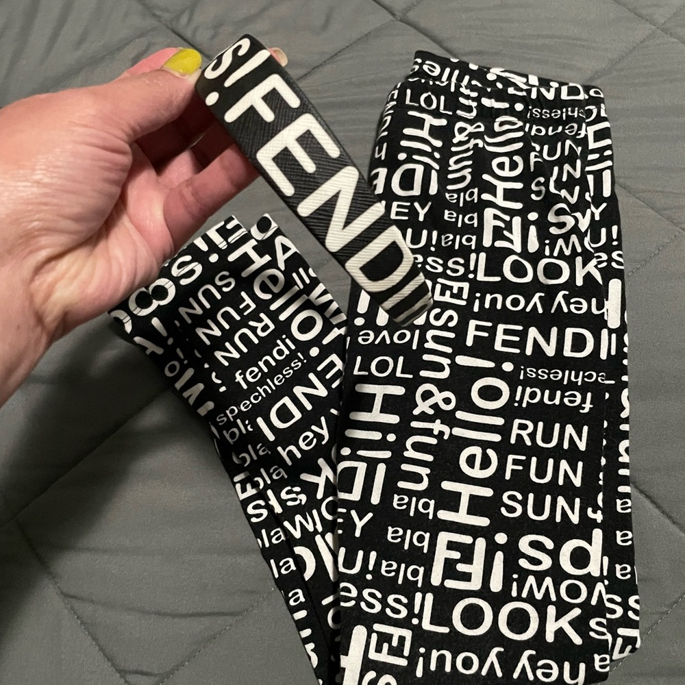 Fendi headband and leggings size 7 kids!!
